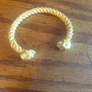 Alexander McQueen gold plated Bangle bracelet